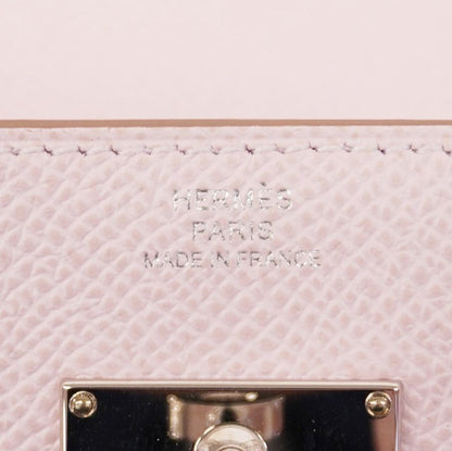 Hermes Shoulder Wallet Kelly Wallet Togo Vaux Epson Mauve Pale Silver Hardware