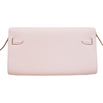 Hermes Shoulder Wallet Kelly Wallet Togo Vaux Epson Mauve Pale Silver Hardware