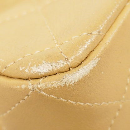 Chanel Shoulder Bag Matelasse Lambskin Beige Gold Hardware Women