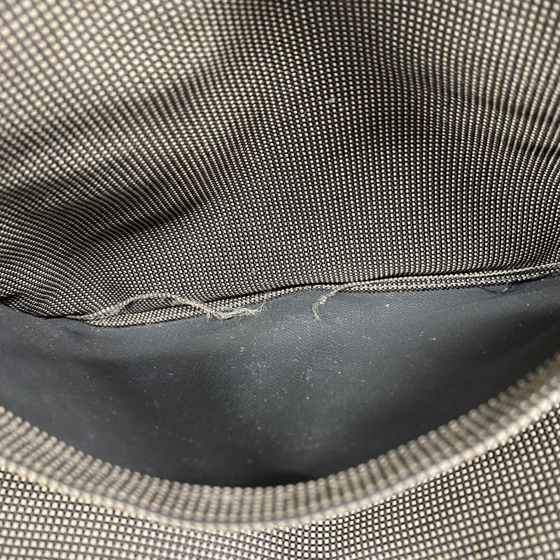 Hermes Handbag Her Line PM Canvas Gray Silver Hardware Women