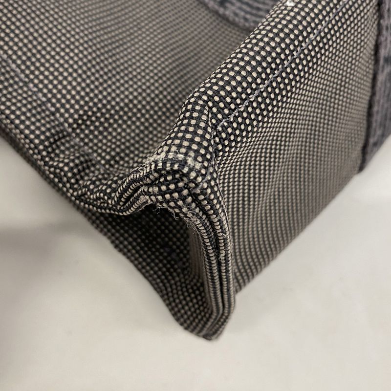 Hermes Handbag Her Line PM Canvas Gray Silver Hardware Women