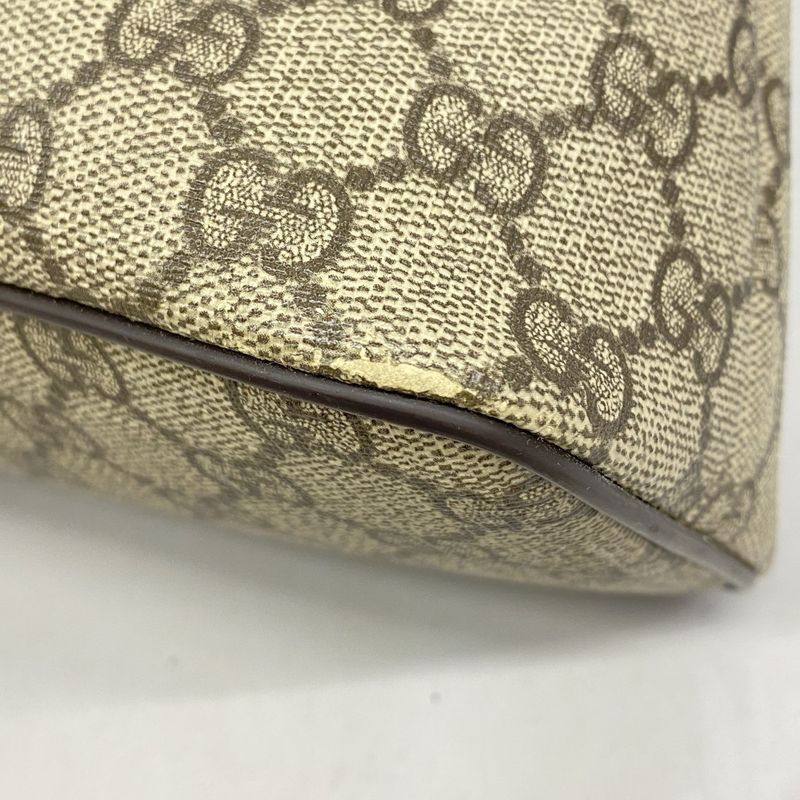 Gucci Tote Bag GG Supreme 353440 PVC Brown Chien Pan Gold Hardware Women's