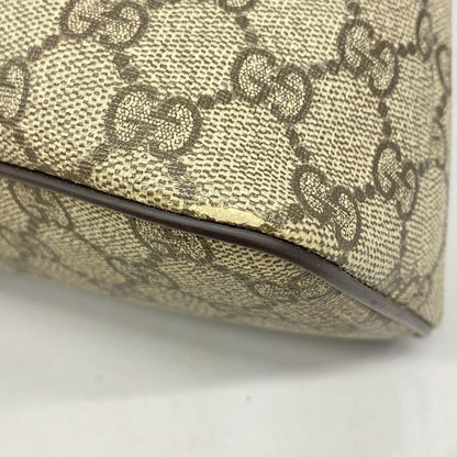 Gucci Tote Bag GG Supreme 353440 PVC Brown Chien Pan Gold Hardware Women's