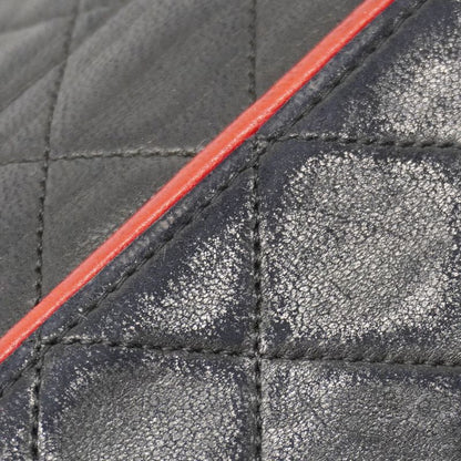 Chanel Shoulder Bag Matelasse Lambskin Black Gold Hardware Women