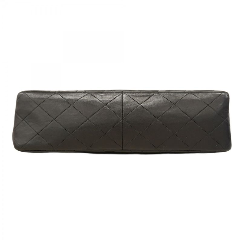 Chanel Shoulder Bag Matelasse Lambskin Black Gold Hardware Women