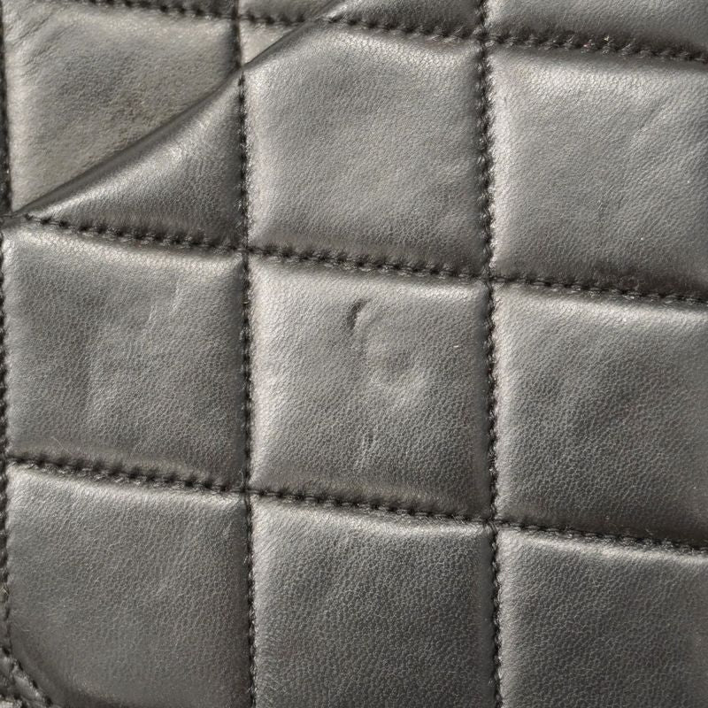 Chanel Shoulder Bag Matelasse Lambskin Black Gold Hardware Women