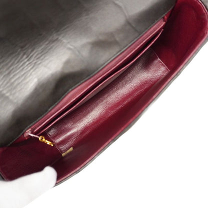 Chanel Shoulder Bag Matelasse Lambskin Black Gold Hardware Women