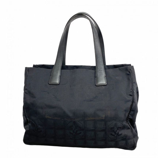 Chanel Tote New Travel Nylon Black Cles Deuce