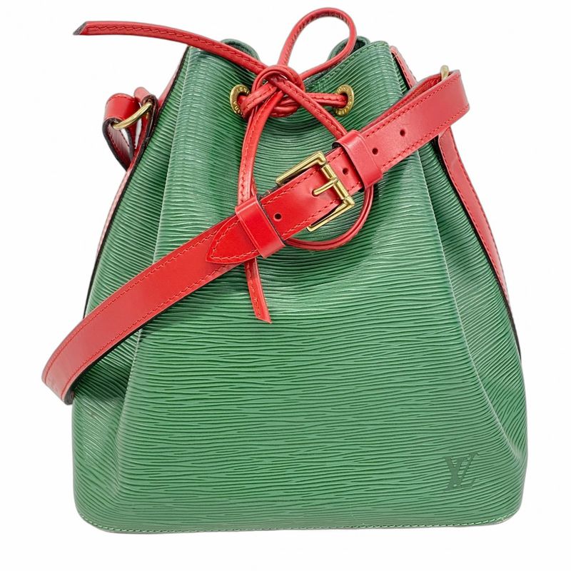 Louis Vuitton Epi Petite Noe M44147 Shoulder Bag Borneo Green/castilian Red