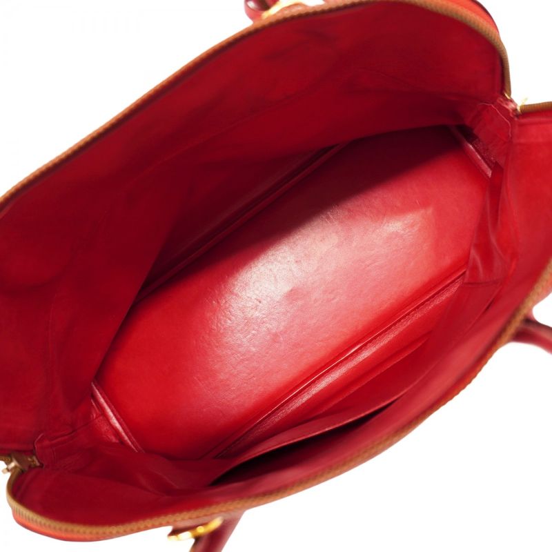 Hermes Handbag Bolide 35 Courchevel Rouge Viv Gold Hardware 00W Engraved 2way