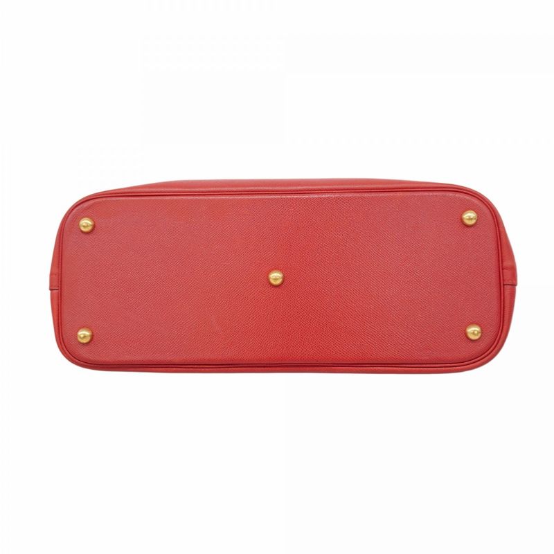 Hermes Handbag Bolide 35 Courchevel Rouge Viv Gold Hardware 00W Engraved 2way