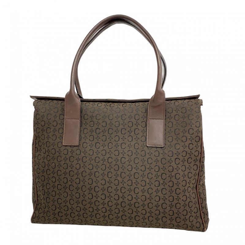 Celine Handbag C Macadam Canvas Brown Gold Hardware Women