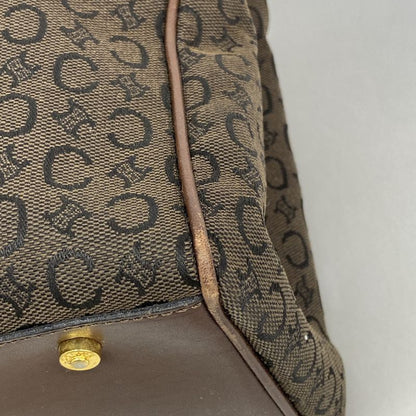 Celine Handbag C Macadam Canvas Brown Gold Hardware Women