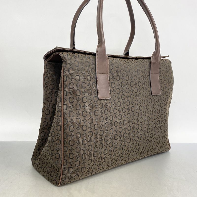 Celine Handbag C Macadam Canvas Brown Gold Hardware Women