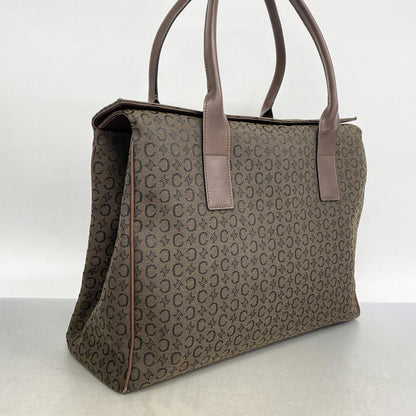 Celine Handbag C Macadam Canvas Brown Gold Hardware Women