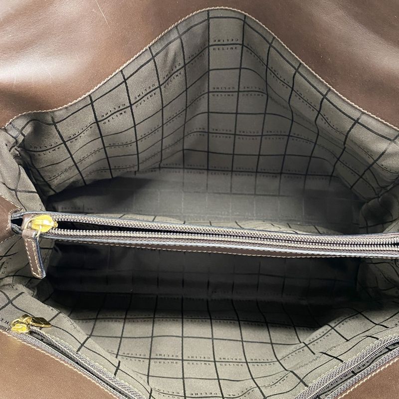 Celine Handbag C Macadam Canvas Brown Gold Hardware Women