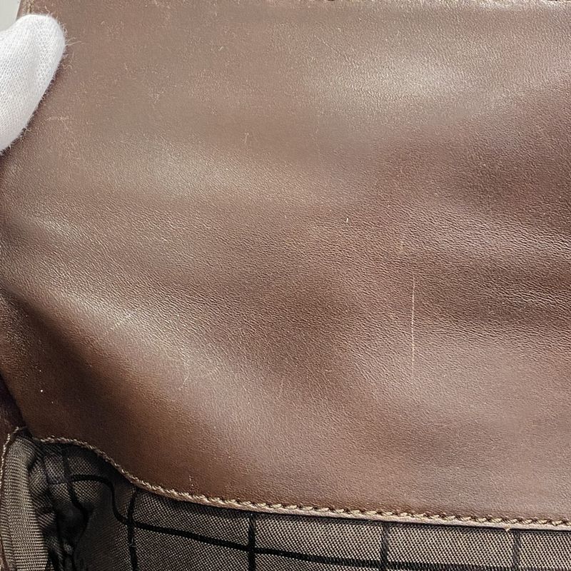 Celine Handbag C Macadam Canvas Brown Gold Hardware Women