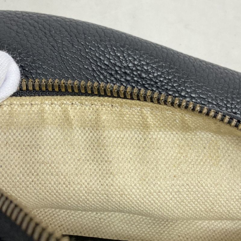 Gucci Waist Bag Sherry Line 527792 Leather Black Gold Hardware Men Women Unisex