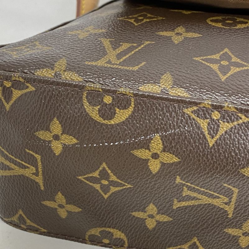 Louis Vuitton Shoulder Bag Monogram Mini Looping M51147 Brown Ladies