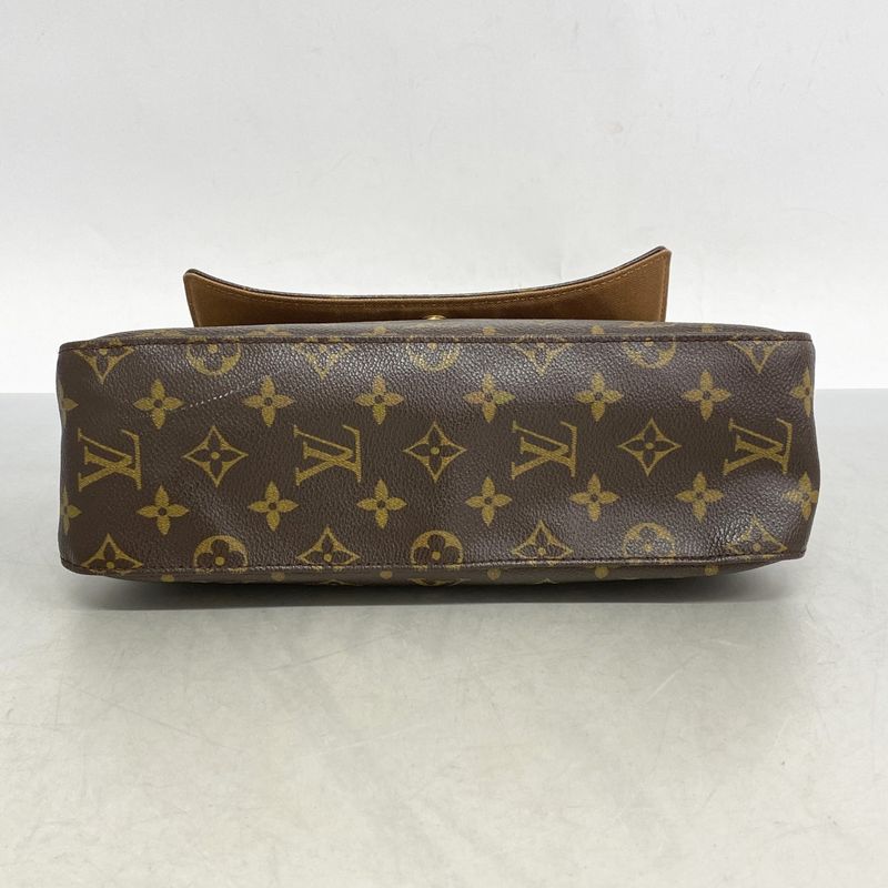 Louis Vuitton Shoulder Bag Monogram Mini Looping M51147 Brown Ladies