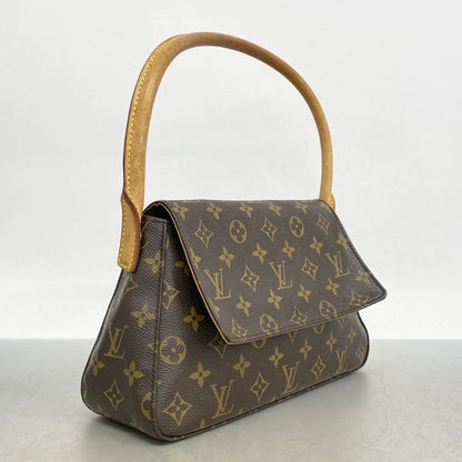 Louis Vuitton Shoulder Bag Monogram Mini Looping M51147 Brown Ladies