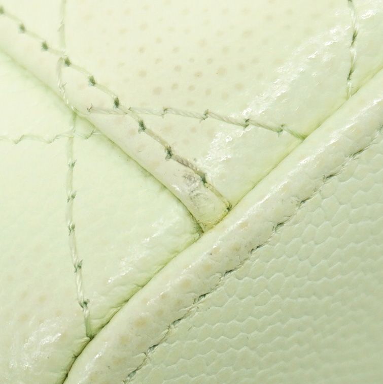 Chanel Shoulder Bag Matelasse Caviar Skin Green Chien Pan Gold Hardware Women