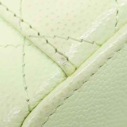 Chanel Shoulder Bag Matelasse Caviar Skin Green Chien Pan Gold Hardware Women