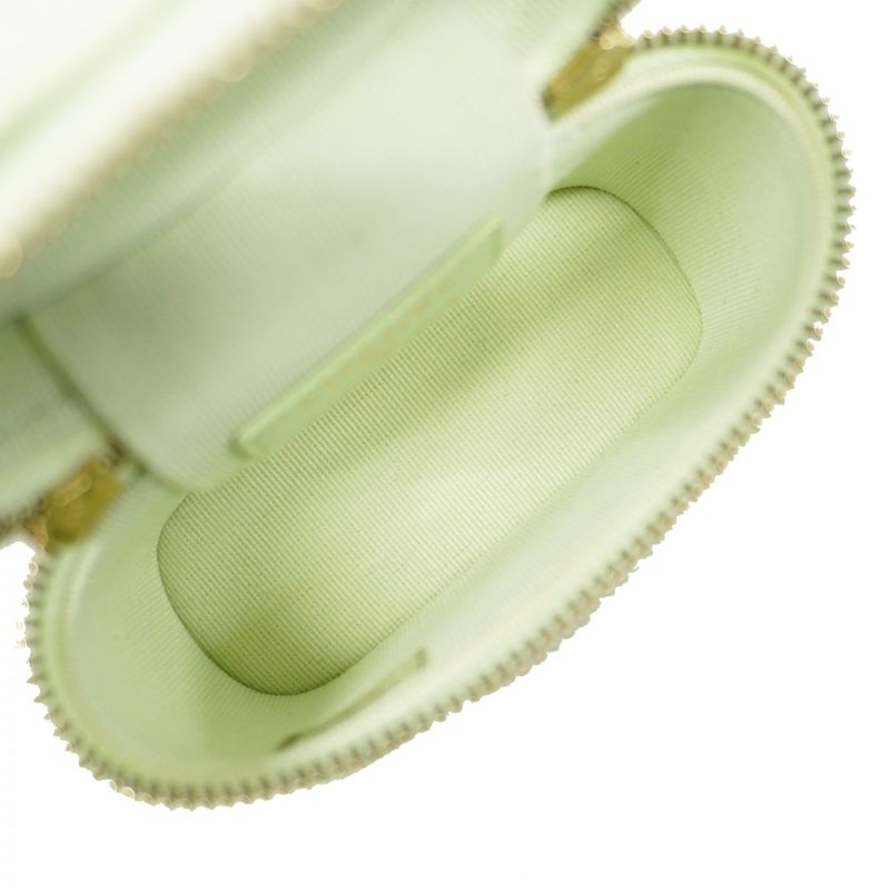 Chanel Shoulder Bag Matelasse Caviar Skin Green Chien Pan Gold Hardware Women