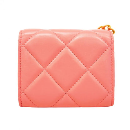 Chanel Shoulder Wallet Matelasse Lambskin Pink Gold Hardware Women