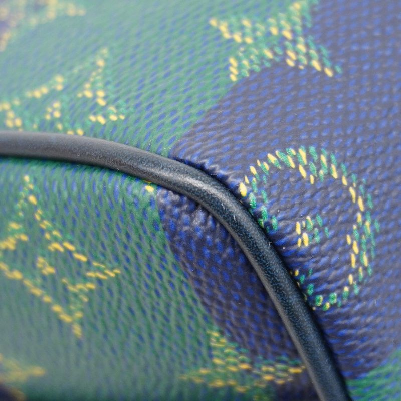 Louis Vuitton Handbag Monogram Heritage Keepall Bandoliere 25 M25786 Blue