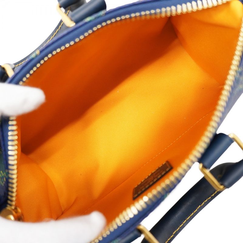 Louis Vuitton Handbag Monogram Heritage Keepall Bandoliere 25 M25786 Blue