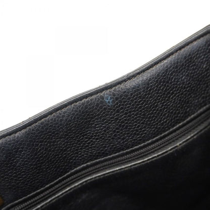 Chanel Shoulder Bag Matelasse Caviar Skin Black Gold Hardware Women