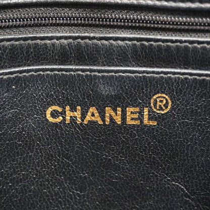 Chanel Shoulder Bag Matelasse Caviar Skin Black Gold Hardware Women