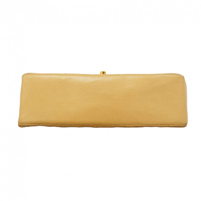 Chanel Shoulder Bag Matelasse Diana Lambskin Beige Gold Hardware Women