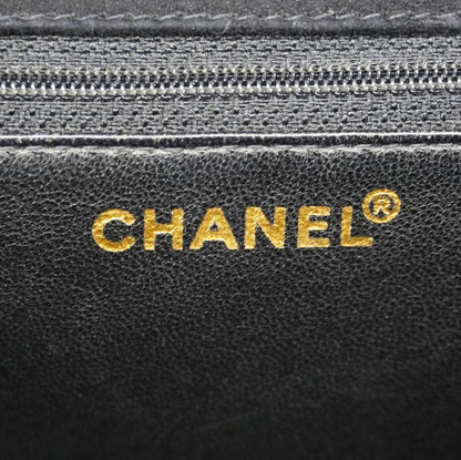 Chanel Shoulder Bag Matelasse Suede Black Gold Hardware Women