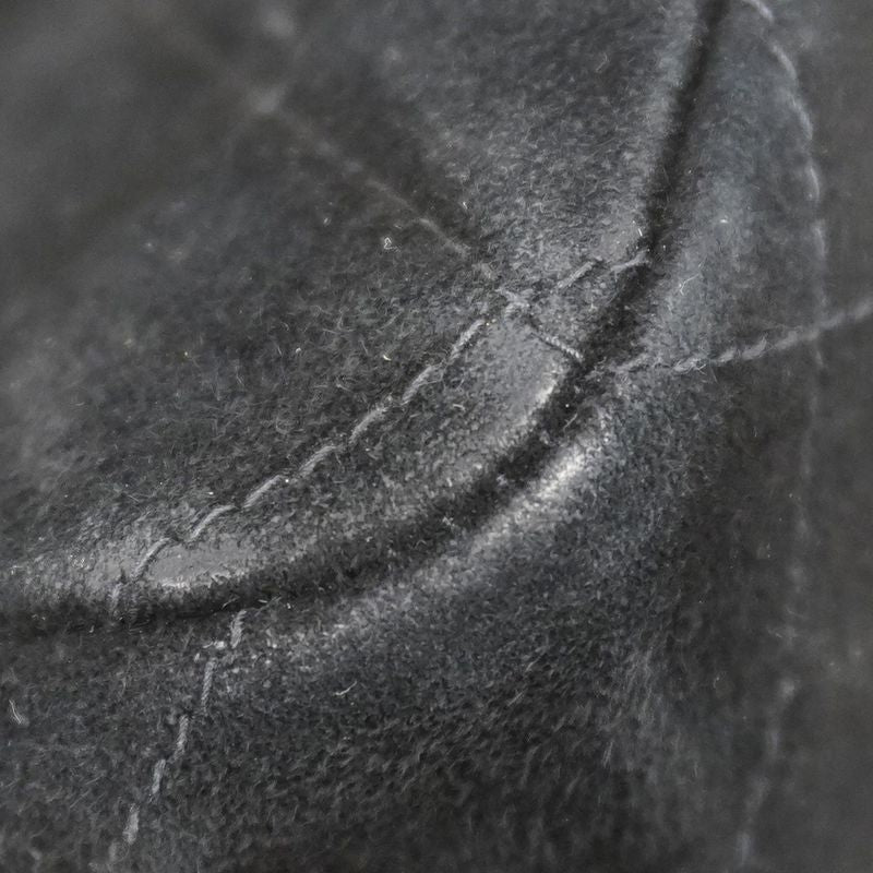 Chanel Shoulder Bag Matelasse Suede Black Gold Hardware Women