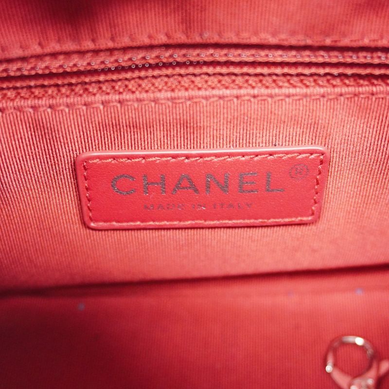 Chanel Shoulder Bag Gabrielle Calfskin Blue Gold/silver Hardware Women