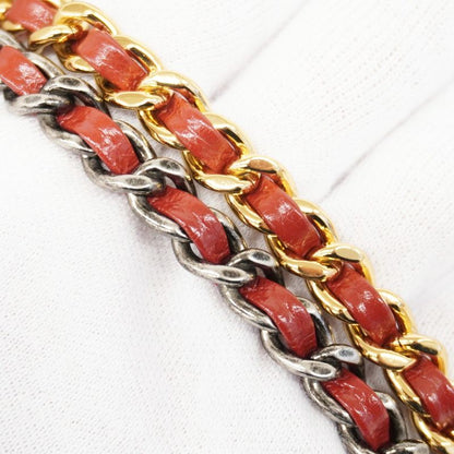 Chanel Shoulder Bag Gabrielle Tweed Red Gold/silver Hardware Women