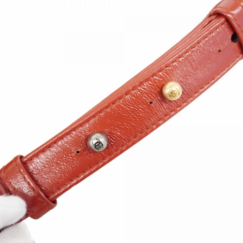 Chanel Shoulder Bag Gabrielle Tweed Red Gold/silver Hardware Women