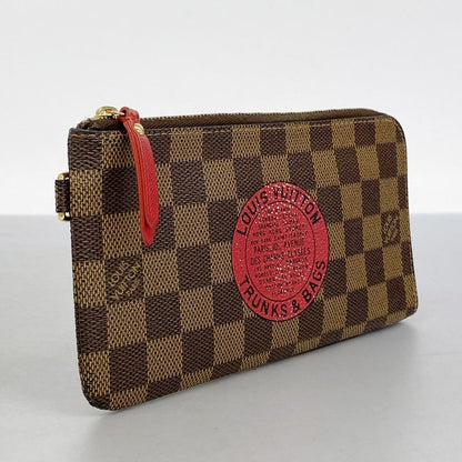 Louis Vuitton Long Wallet Damier T&B Portefeuille Complice N61740 Red Ebène