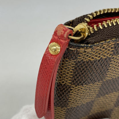 Louis Vuitton Long Wallet Damier T&B Portefeuille Complice N61740 Red Ebène