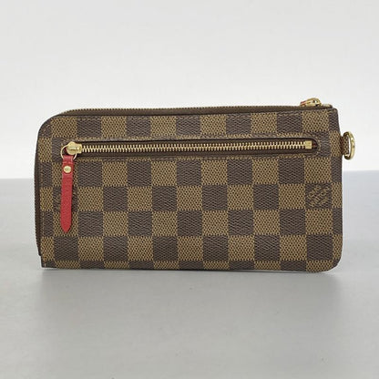 Louis Vuitton Long Wallet Damier T&B Portefeuille Complice N61740 Red Ebène