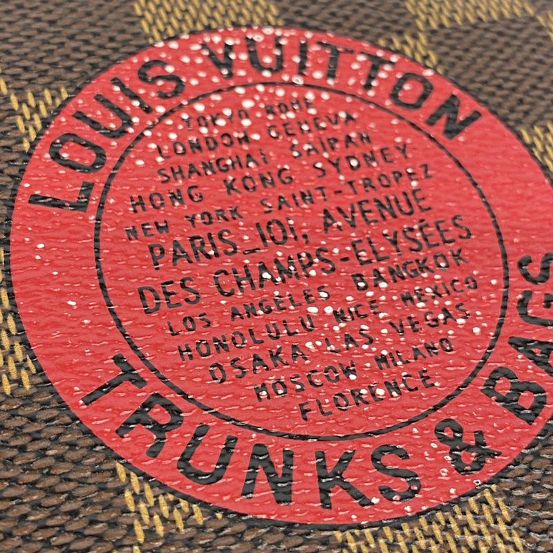 Louis Vuitton Long Wallet Damier T&B Portefeuille Complice N61740 Red Ebène