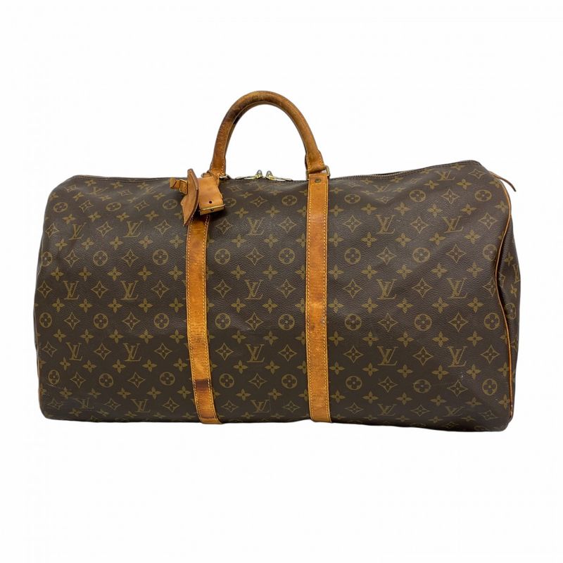 Louis Vuitton Boston Bag Monogram Keepall 60 M41422 Brown Men Women Unisex