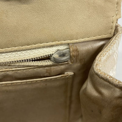 Chanel Shoulder Bag New Travel Nylon Beige Silver Hardware Women