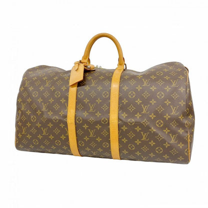 Louis Vuitton Boston Bag Monogram Keepall 55 M41424 Brown Men Women Unisex