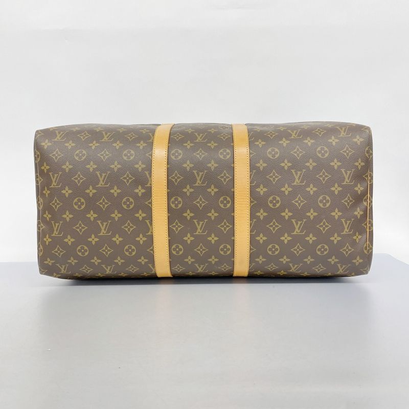 Louis Vuitton Boston Bag Monogram Keepall 55 M41424 Brown Men Women Unisex