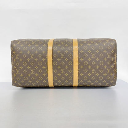 Louis Vuitton Boston Bag Monogram Keepall 55 M41424 Brown Men Women Unisex