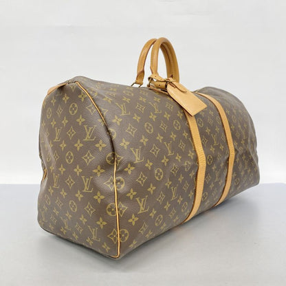 Louis Vuitton Boston Bag Monogram Keepall 55 M41424 Brown Men Women Unisex