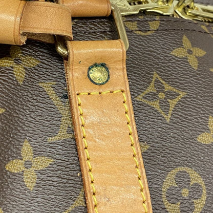 Louis Vuitton Boston Bag Monogram Keepall 55 M41424 Brown Men Women Unisex